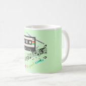 Rewinding an old cassette tape koffiemok (Voorkant rechts)