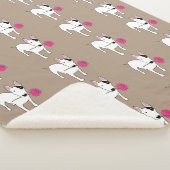 Rex.and flower Sherpa blanket Sherpa Deken (3/4)