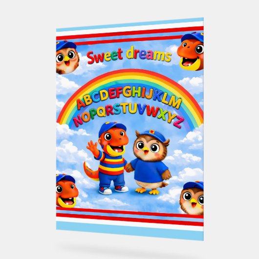 Rex and hoot ABC rainbow classroom premium 45 five (Angle)