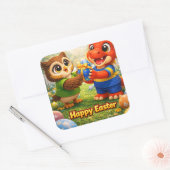 Rex and large happy Easter party stickers de (Enveloppe)