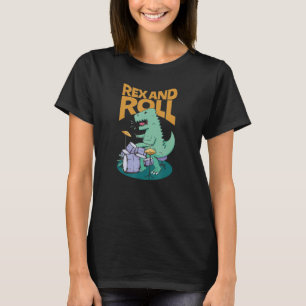 Rex and Roll Classic Rock-'n-Roll-drummer Jurassi T-shirt