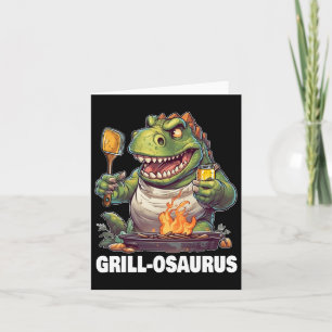 Rex Bbq Dinosaur Grappige Vaderdag Grillen Kaart