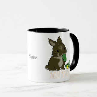 Rex bunny eats dandelion Tasse Mok