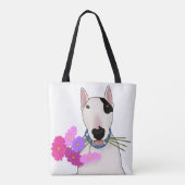 Rex de TV Terrier met bloemen Draagtas (Achterkant)