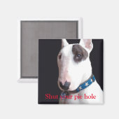 Rex de TV Terrier Sluit je pasteggat vierkant magn Magneet (Voorkant / Achterkant)