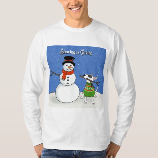 Rex en Snowman Sharing is zorgwekkend t-shirt (Voorkant)