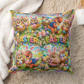 Rex et hoot Coussin de jardin de Pâques char de fo (Couverture)