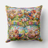 Rex et hoot Coussin de jardin de Pâques char de fo (Verso)