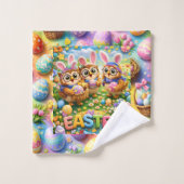 rex hoot badkamer handdoeken set van drie (Wasdoekje)