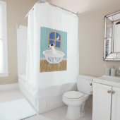 Rex La TV Terrier Bain Douche Nuit Rideau (En situation)