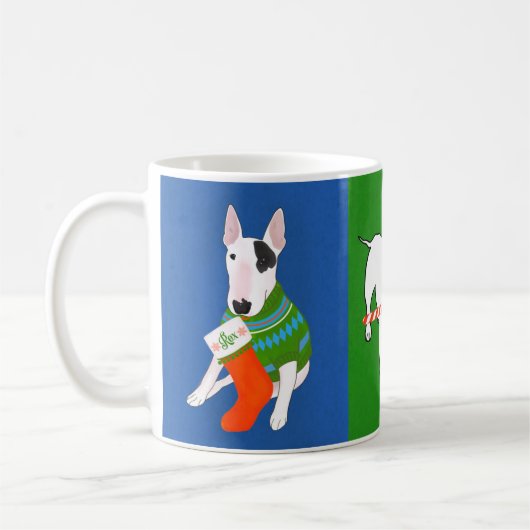 Rex La TV Terrier Joyeux Fêtes Mug (Gauche)