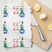 Rex La TV Terrier Life Est Serviette De Cuisine Co (Quart Plié)