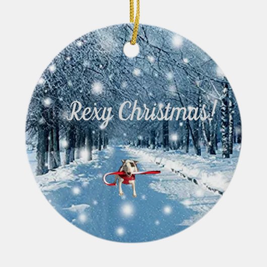Rex La TV Terrier Ornement de Noël (Devant)