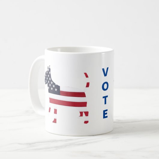 Rex La TV Terrier Vote Mug (Devant gauche)