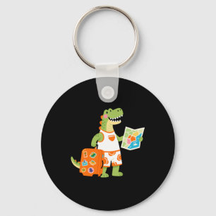 Rex Op Vakantie_ Lieve Reizende Dinosaurus Met Sleutelhanger