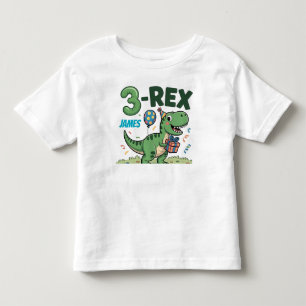 Rex Schattige Dinosaurus 3e Verjaardag Peuter T-sh Kinder Shirts
