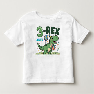 Rex Schattige Dinosaurus 3e Verjaardag Peuter T-sh Kinder Shirts