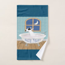 Rex the TV Terrier Bath Night hand towel