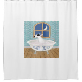 Rex the TV Terrier Bath Night Shower Curtain Douchegordijn
