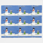 Rex the TV Terrier met kerstmis gooien Fleece Deken (Voorkant (Horizontaal))