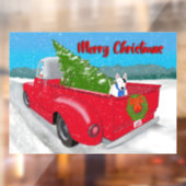 Rex the TV Terrier met kersttouwtjes Raamsticker (Vel 2)