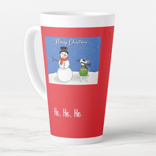 Rex TV Terrier Latte Mug de Noël (Angle gauche)