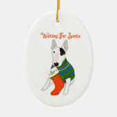 Rex wacht op Santa ornament (Voorkant)