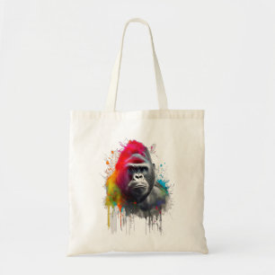 Rey de la Selva: Majestuoso Gorila Espald Tote Bag