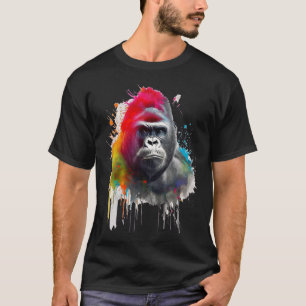Rey de la Selva: Majestuoso Gorila Espalda Platead T-shirt