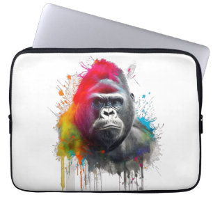 Rey de la Selva: Majestuoso Gorila Laptop Sleeve