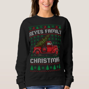Reyes Familie Lelijke Kersttrui Rode Vrachtwagen F Trui