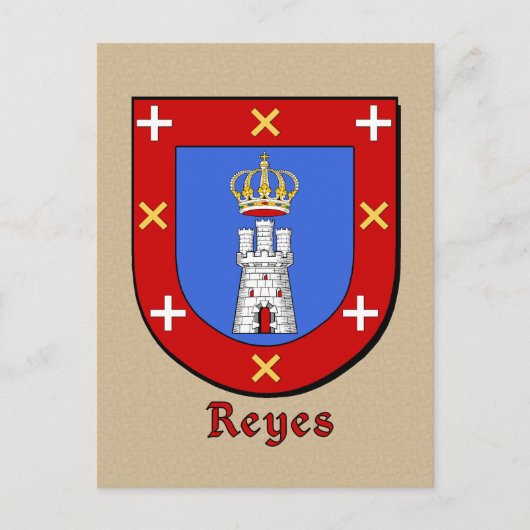 Reyes Family Heraldic Shield Briefkaart (Voorkant)