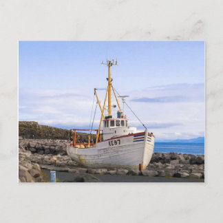 Reykjanesbær IJsland Boat Briefkaart