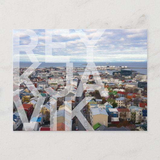 Reykjavík Cityscape BRIEFKAART (Voorkant)
