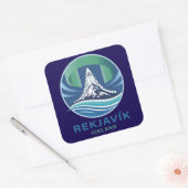 Reykjavik Iceland Europe Vierkante Sticker (Envelop)