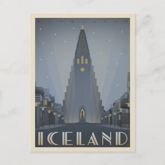 Reykjavik IJsland Briefkaart (Voorkant)