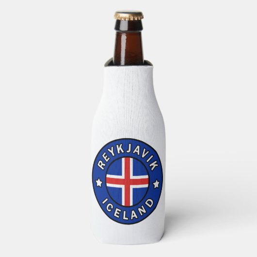 Reykjavik Ijsland Flesjeskoeler (Fles Voorkant)