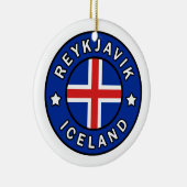 Reykjavik Ijsland Keramisch Ornament (Rechts)