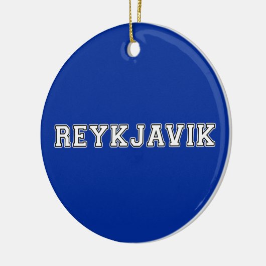 Reykjavik Ijsland Keramisch Ornament (Links)