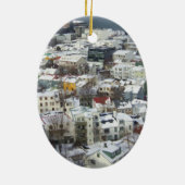 Reykjavik IJsland Keramisch Ornament (Achterkant)