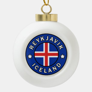 Reykjavik IJsland Keramische Bal Ornament