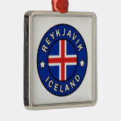 Reykjavik Ijsland Metalen Ornament (Rechts)