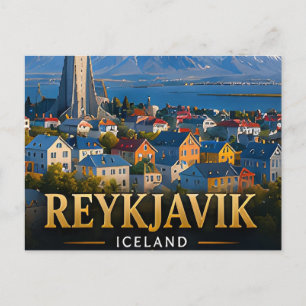 Reykjavik IJsland Noorderlicht Escape ❄️ Briefkaart