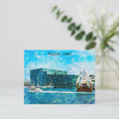 Reykjavik IJsland olieverf Briefkaart (Staand voorkant)