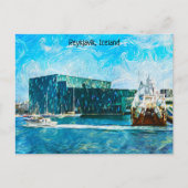 Reykjavik IJsland olieverf Briefkaart (Voorkant)