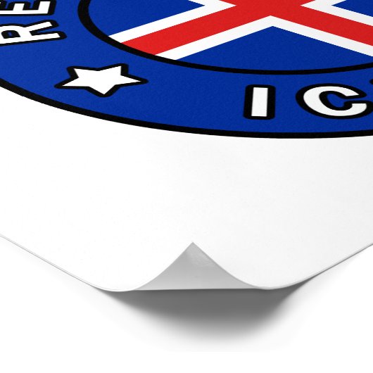 Reykjavik Ijsland Poster (Hoek)