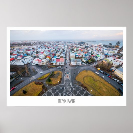 Reykjavik IJsland Poster (Voorkant)