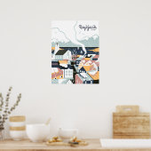 Reykjavik, IJsland, reisposter Poster (Keuken)