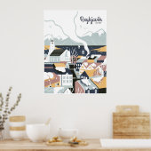 Reykjavik, IJsland, reisposter Poster (Keuken)