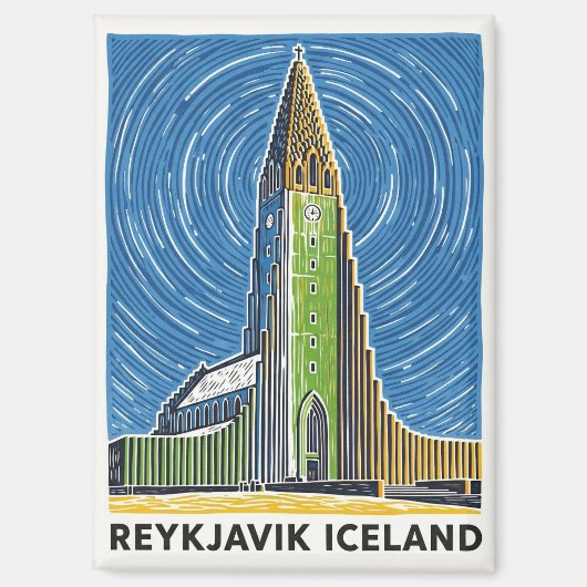 Reykjavík IJsland Reizen Magneet (Voorkant)